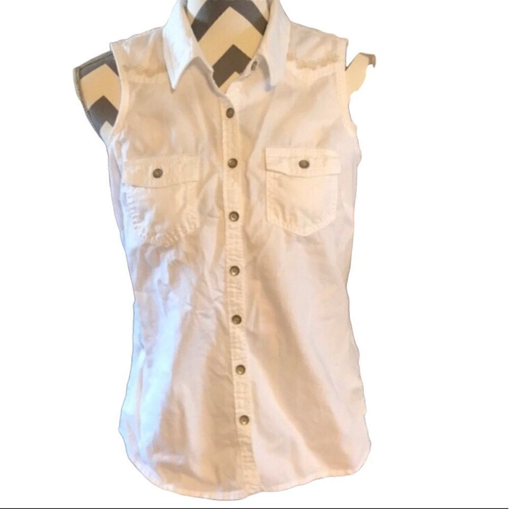 Sonoma Small White Cotton Top EUC